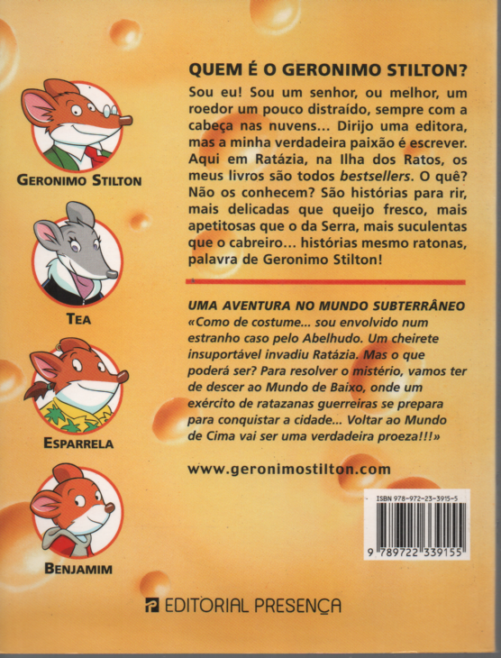 LIVRO UMA AVENTURA  NO MUNDO SUBTERRÂNEO Geronimo Stilton #21 - USADO