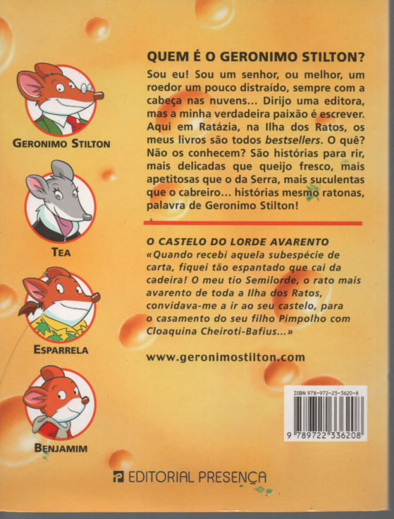 LIVRO O CASTELO DO LORDE AVARENTO   Geronimo Stilton #9 - USADO