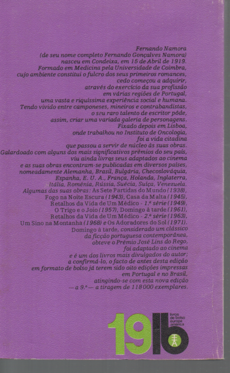 LIVRO DE  FERNANDO NAMORA DOMINGOÁ TARDE  LB 19 1971