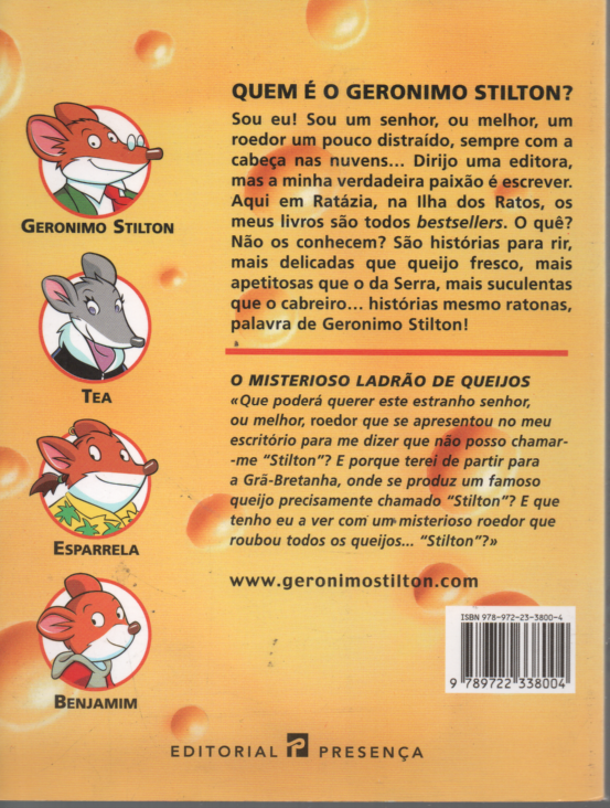 LIVRO O MISTERIOSO LADRÃO DE QUIEJOS Geronimo Stilton #16 - USADO