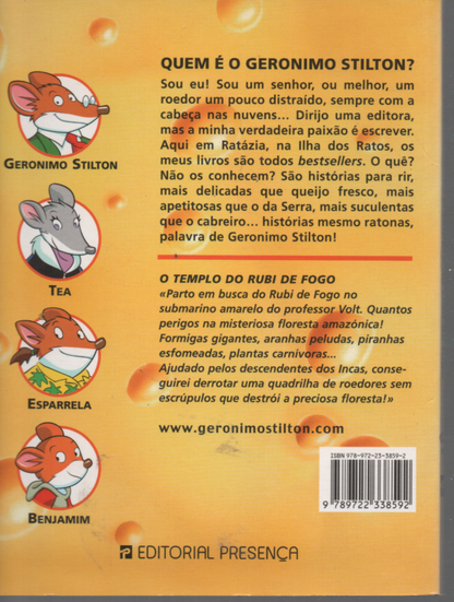 LIVRO O TEMPLO DO RUBI DE FOGO Geronimo Stilton #19 - USADO