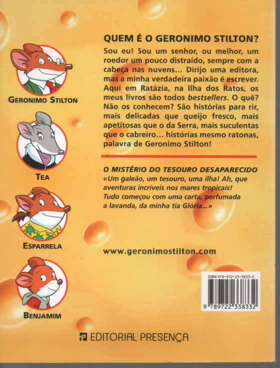 LIVRO O MISTÉRIO DO TESOURO DESAPARECIDO Geronimo Stilton #18 - USADO