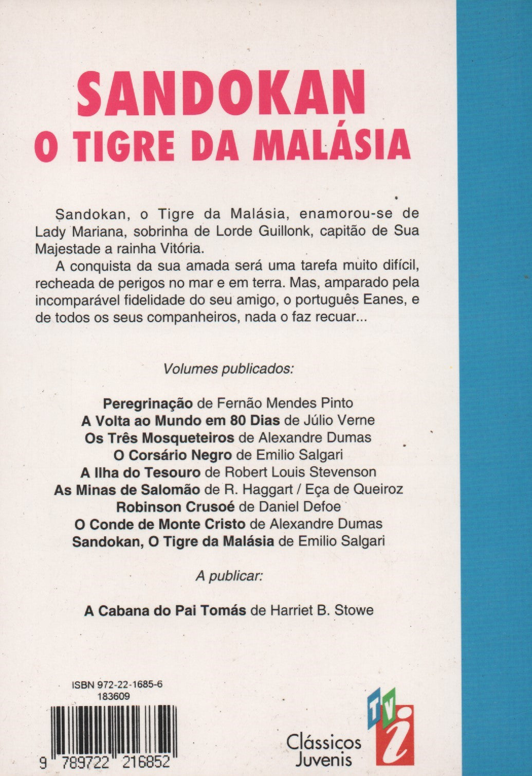 Livro - Sandokan - O Tigre da Malásia de Emilio Salgari - USADO