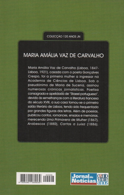 Livro - Cartas a Luísa de Maria Amália Vaz de Carvalho - USADO