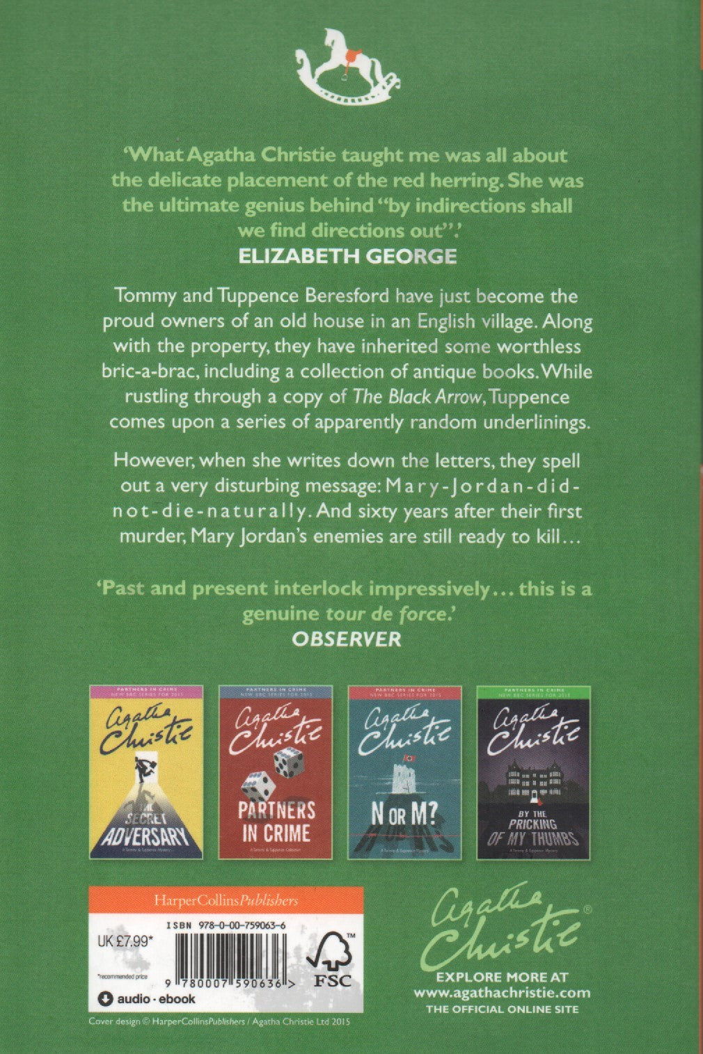 Livro - Postern Of Fate A Tommy & Tuppence Mystery de Agatha Christie (EN) - USADO