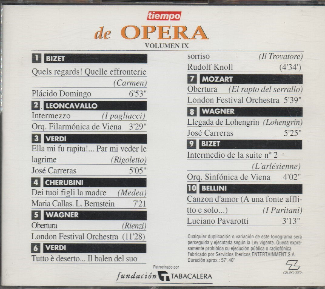 CD - Bizet*, Coros Del Gran Teatro Del Liceu*, Rudolf Knoll – Carmen / Il Pagliacci / Rigoletto / Medea / Rienzi / Il Trobatore / El Rapto Del Serrallo / Lohengrin / L'Arlesienne / I Puritani - USADO