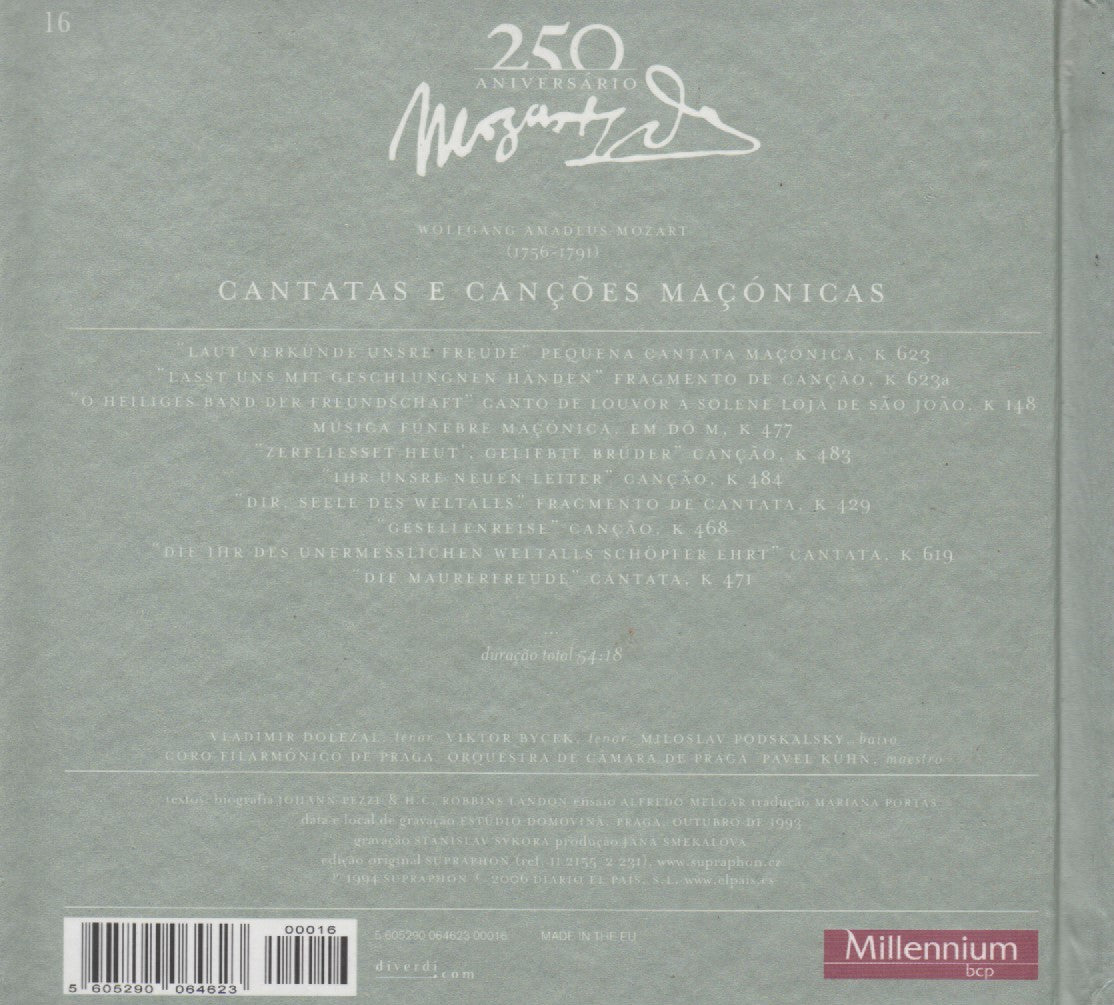 CD+LIVRO - Christian Zacharias, Orquestra De Câmara De Lausanne*, Mozart* - Música Maçónica - USADO