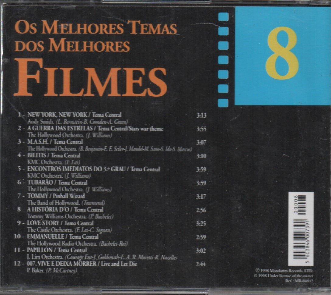 CD - Various – Os Melhores Temas Dos Melhores Filmes 8 - USADO
