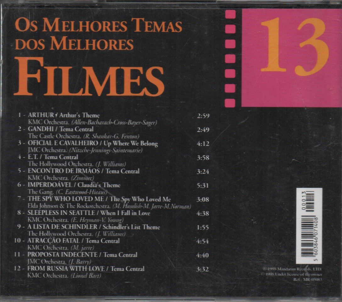 CD - Various – Os Melhores Temas Dos Melhores Filmes 13 - USADO