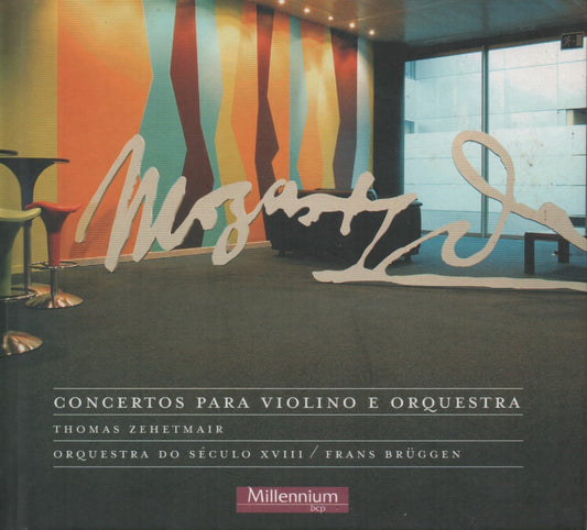 CD+LIVRO - Christian Zacharias, Orquestra De Câmara De Lausanne*, Mozart* - Concertos para Violino e Orquestra - USADO