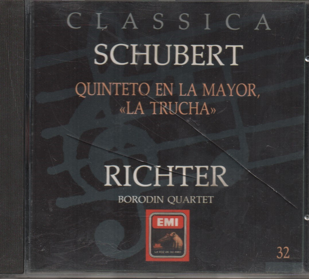 CD - Franz Schubert, Sviatoslav Richter, Borodin String Quartet – Quintento En La Mayor, "La Trucha" - USADO