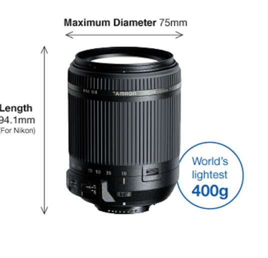 TAMRON 18-200mm F/3.5-6.3 Di II VC (CANON FIT) - USADO (GRADE B)