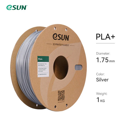 eSun Filament PLA+ Silver, 1.75 mm / 1000 g