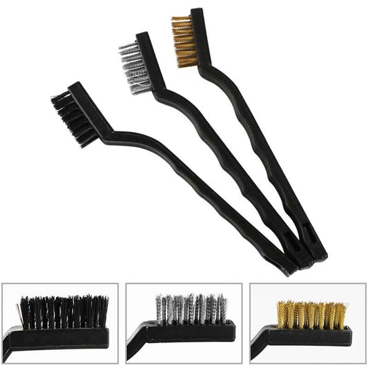 3DPRINT 3PCS Wire Brush Set (Copper Brush , Steel Brush , Nylon Brush) Cleaning Brush Kit