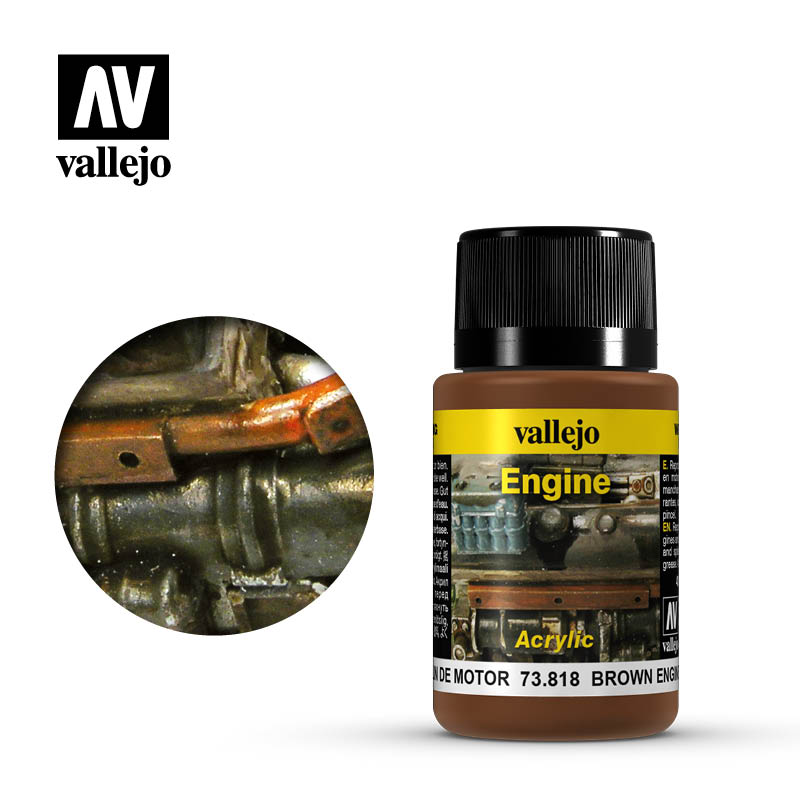 3DPRINT VALLEJO WEATHERING EFFECTS 40ML Brown Engine Soot