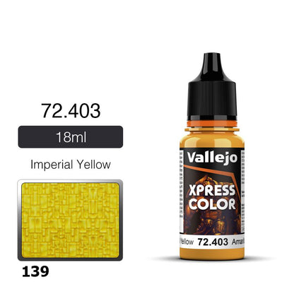 Vallejo 18mm Xpress Color 139 Imperial Yellow