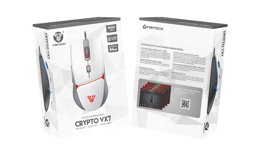 RATO GAMING VX7 CRYPTO SPACE EDITION WHITE - NOVO