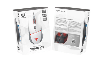 RATO GAMING VX7 CRYPTO SPACE EDITION WHITE - NOVO