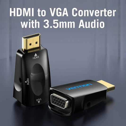 Adaptador Conversor Vention AIDB0/ HDMI Macho a VGA FEMEA / Audio Jack 3.5mm