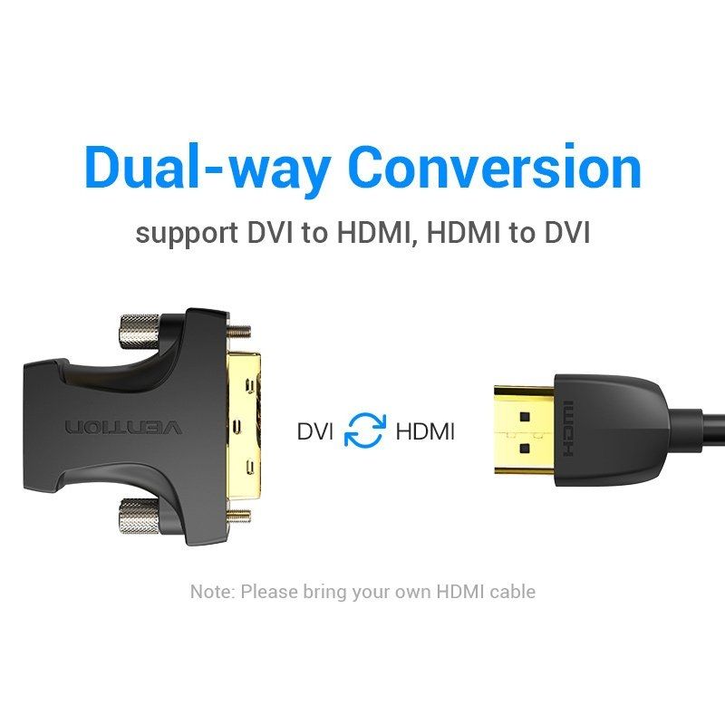 Adaptador HDMI Vention AILB0/ HDMI FEMEA - DVI (24+1) Macho