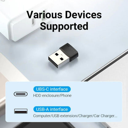 Adaptador USB 2.0 Vention CDWB0/ USB Tipo-C Macho - USB FEMEA