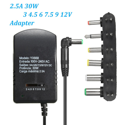 2.5A 30W AC DC Universal Adapter Converter 3 4.5 6 7.5 9 12V
