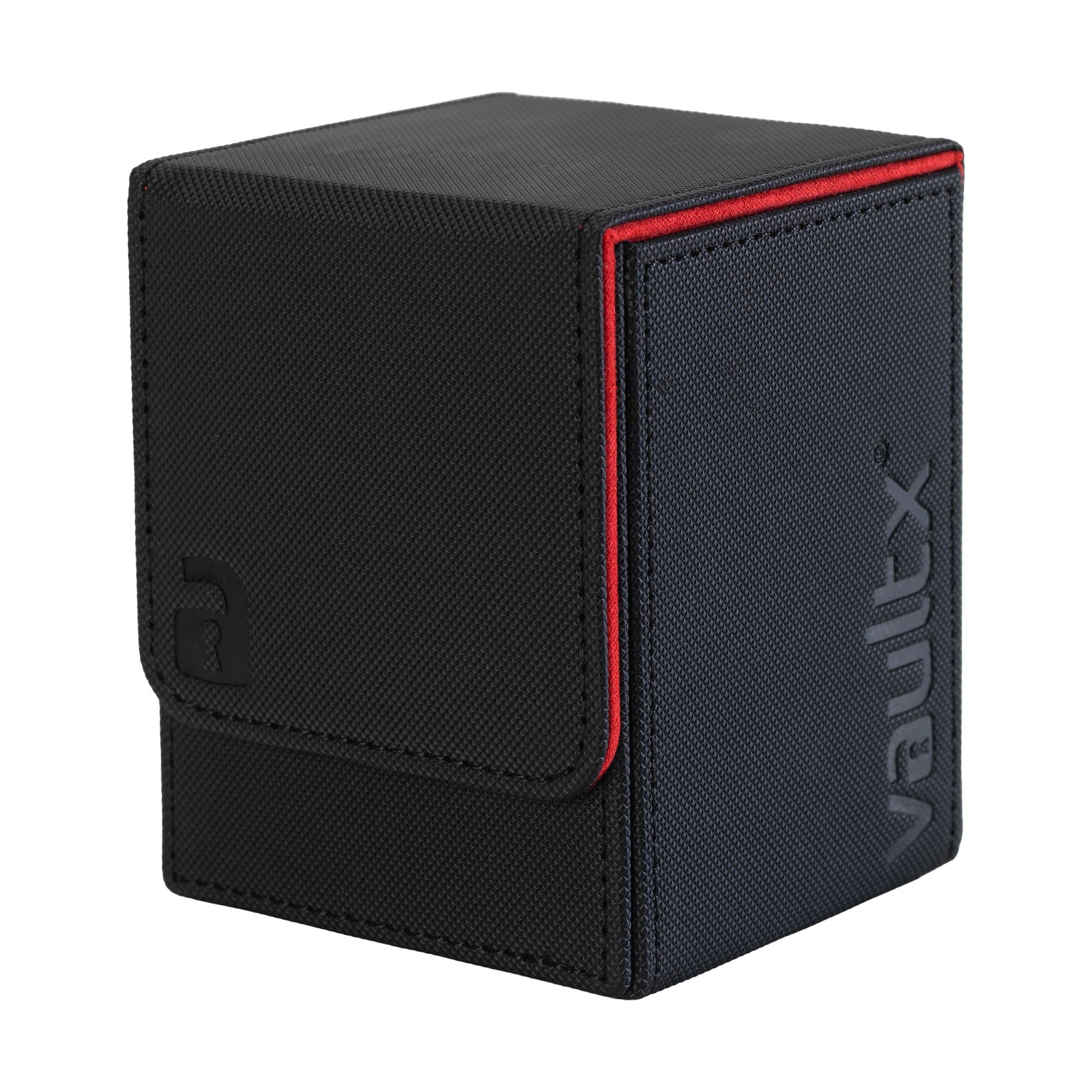 Vault X Exo-Tec® Toploading Deck Box 80+ - Black / Electric Red