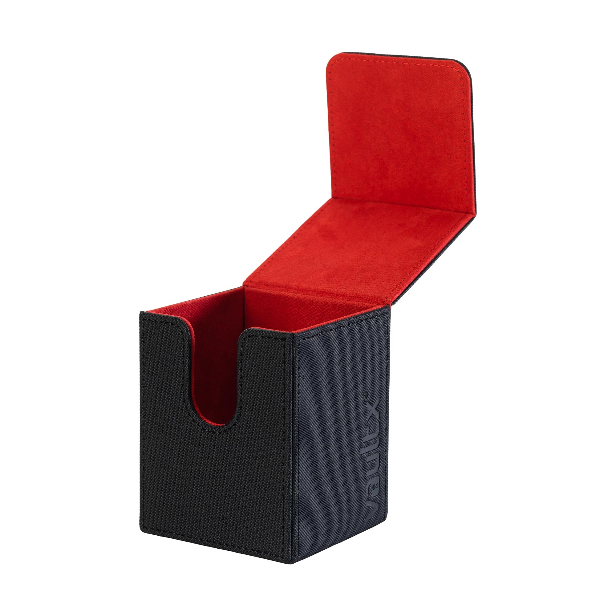 Vault X Exo-Tec® Toploading Deck Box 80+ - Black / Electric Red