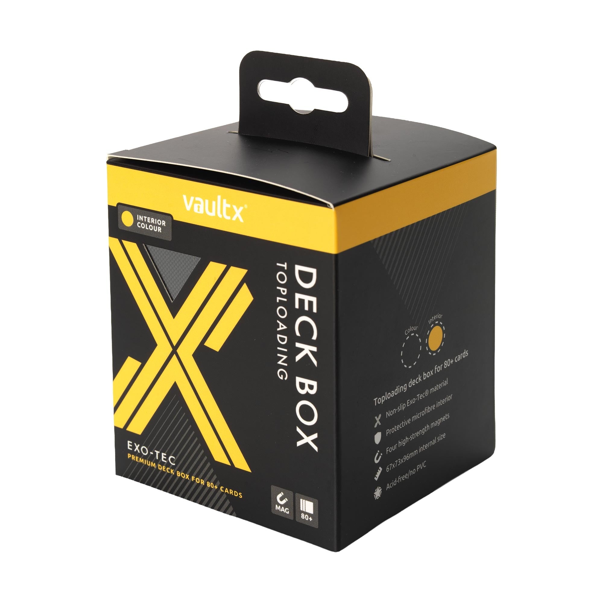 Vault X Exo-Tec® Toploading Deck Box 80+ - Black / Electric Yellow