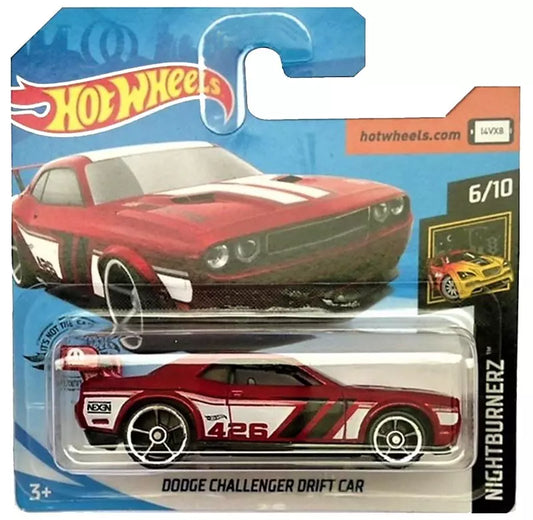 Hot Wheels FYF83 2019 Nightburnerz 6/10 Dodge Challenger Drift Car 179/250 Red