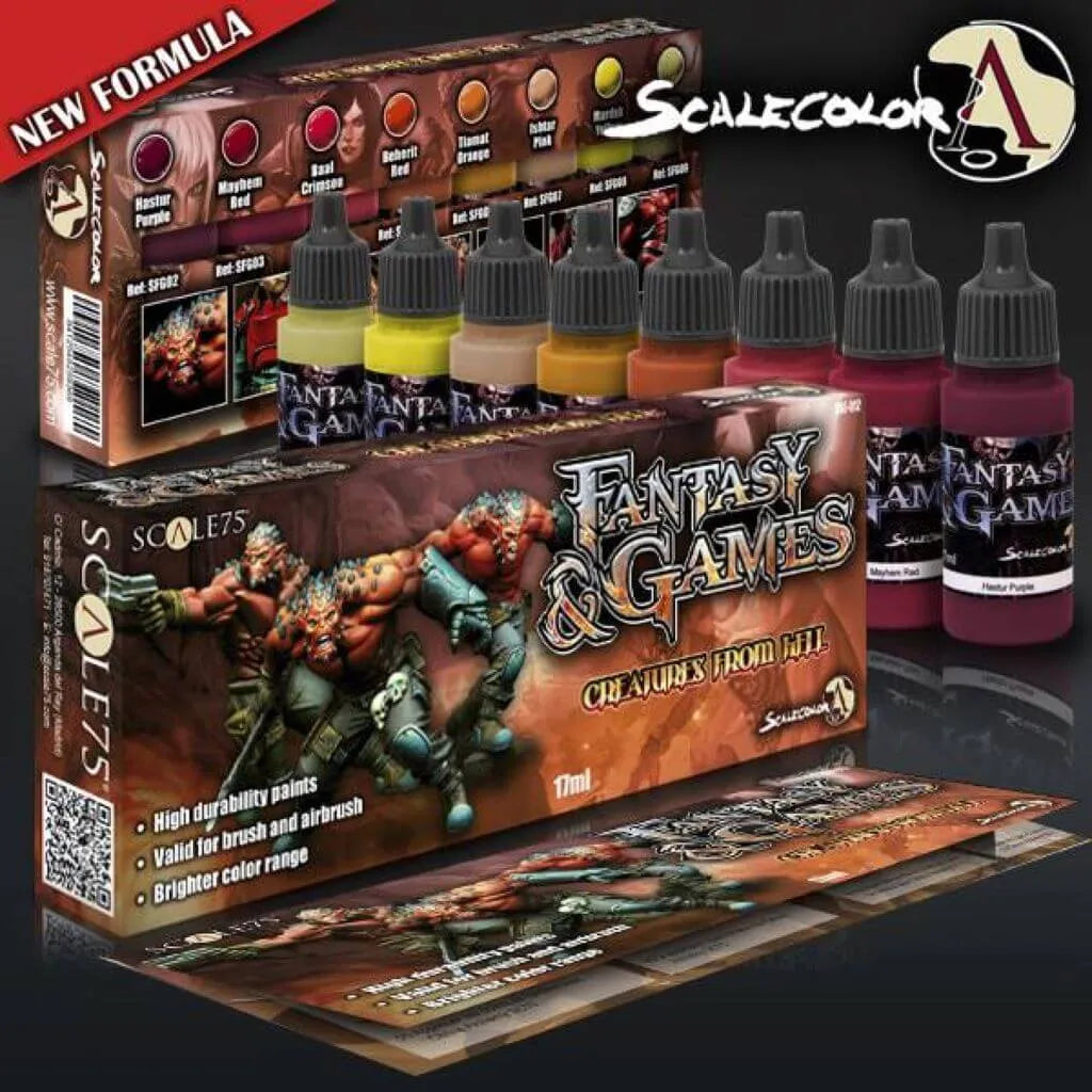 ACRYLIC PAINT SURECOLOR SCALE 75 SET: Creatures from Hell  (8x17mL)