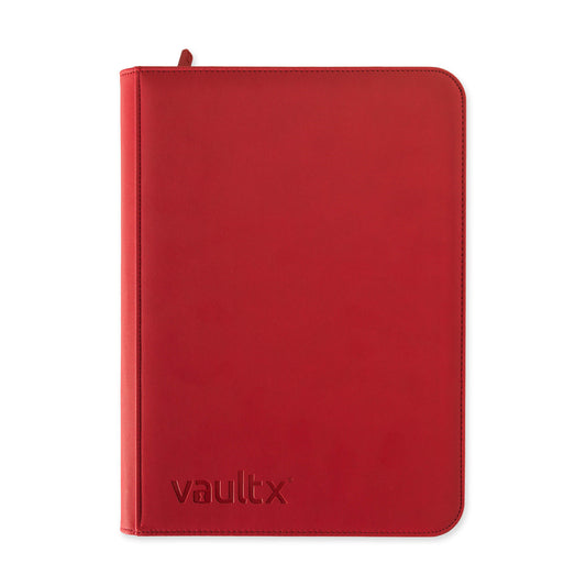 Vault X 9-Pocket Exo-Tec® Zip Binder - Fire Red
