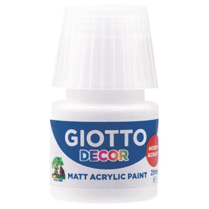 3dprint Giotto Decor Acrylic Matt Effect 25ml N.01 WHITE 6 Pack