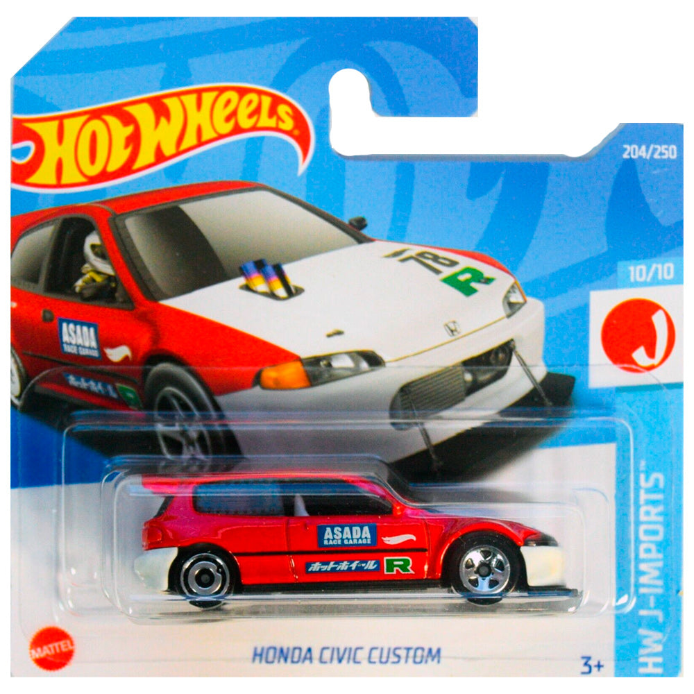 HOT WHEELS HONDA CIVIC CUSTOM 204/250 HW J-IMPORTS 2022 10/10 HCX78