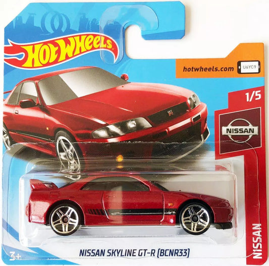 Hot Wheels FYD17 2019 Nissan 1/5 Nissan Skyline GT-R R33 6/205 Red