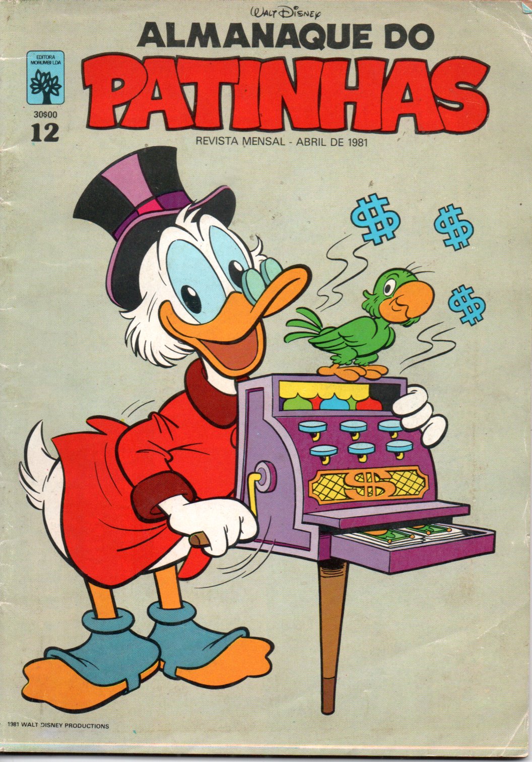 LIVRO Almanaque do Tio Patinhas #12 1981 - USADO 