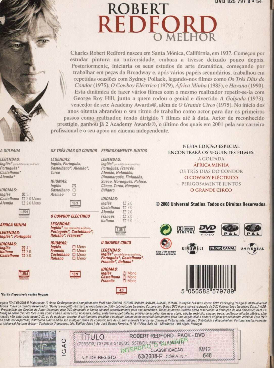 DVD Robert Redford, O melhor (Edição especial 6 Filmes)