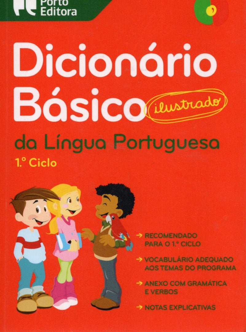 Livro - Dicionário Básico Ilustrado da Língua Portuguesa (pequeno) (Português) 1º Ciclo - usado