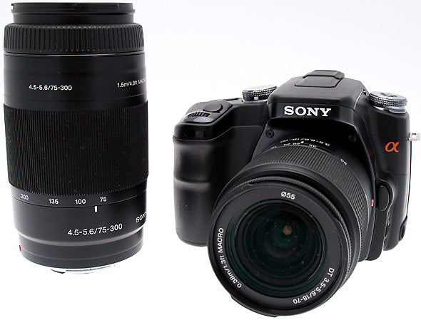 SONY ALPHA DSLR-A100 + 75-300MM + 18-70MM - USADO (GRADE B)