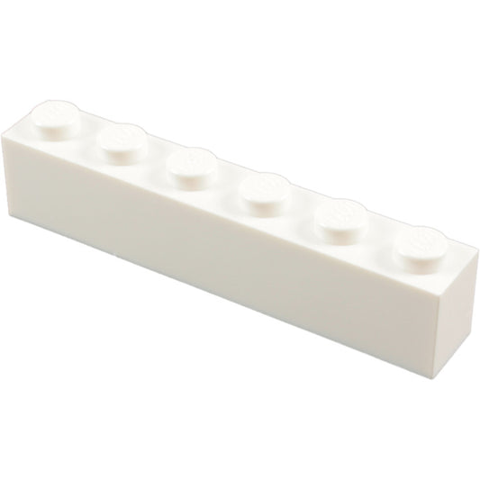 LEGO Brick 1 x 6 Item No: 3009 WHITE - USADO