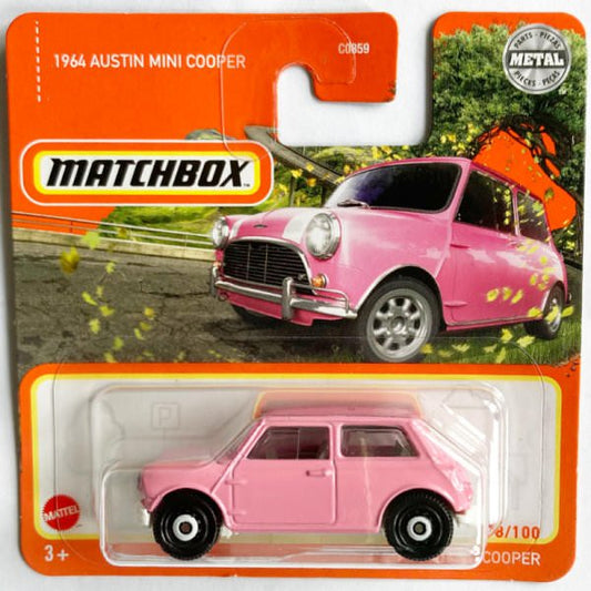 2022 Matchbox 1964 Austin Mini Cooper Pink #78/100 HFT02