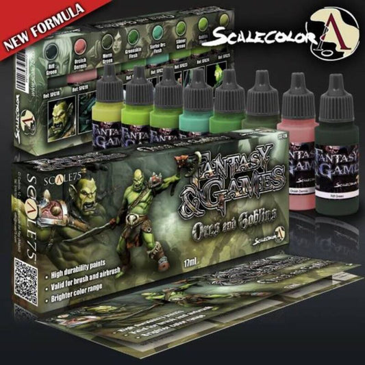 ACRYLIC PAINT SURECOLOR SCALE 75 PAINT SET: ORCS AND GOBLINS (SSE-016)