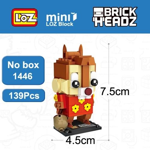 LOZ MINI BRICK HEADZ CHIP CIP N´DALE  (NO BOX / WITH INSTRUCTIONS)