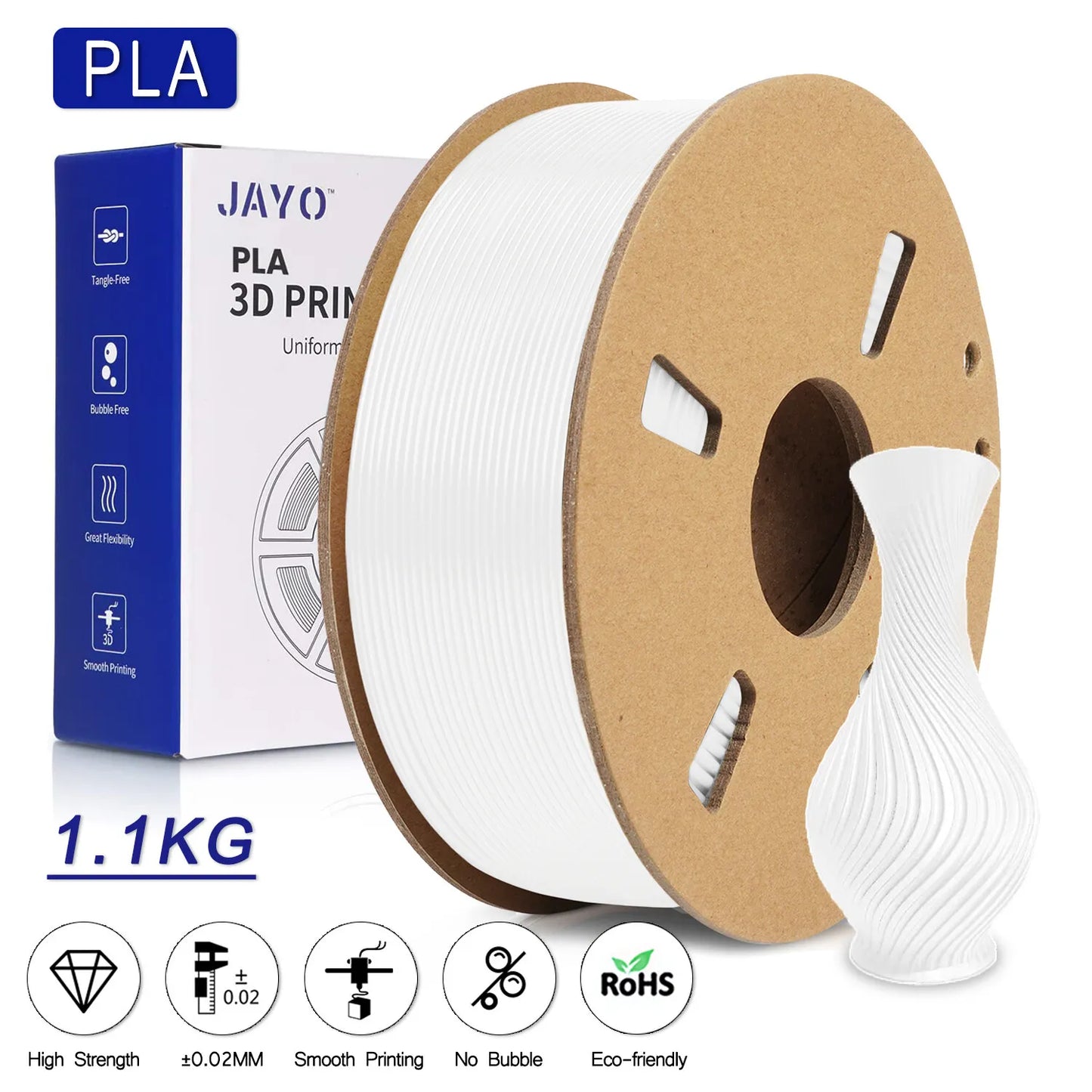 3dprint JAYO PLA 1.1Kg 1.75 White