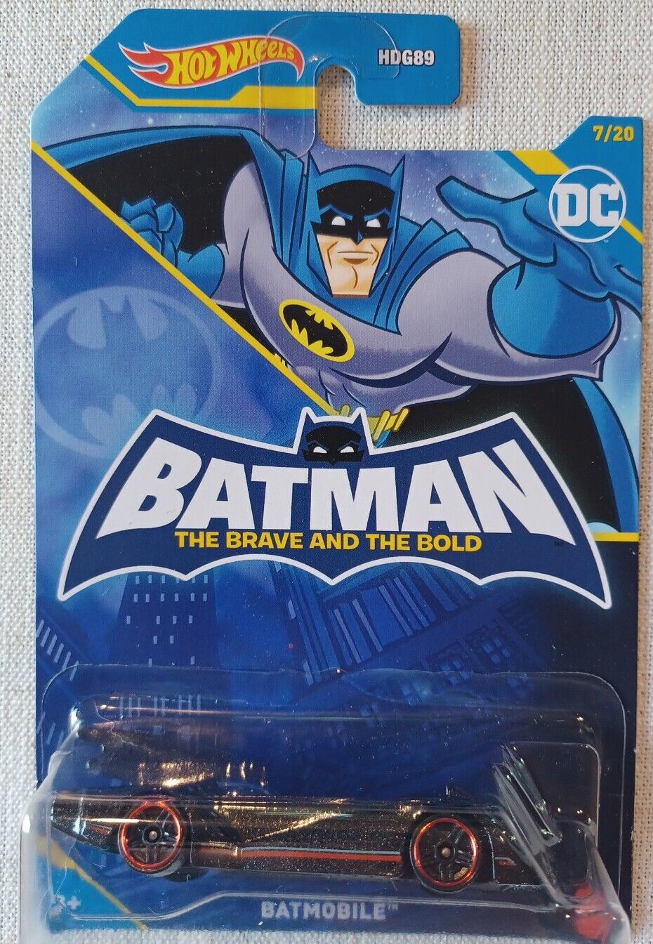 Hot Wheels DC Batman The Brave And The Bold Batmobile 7/20 HDG89 HLK61  (LONG CARD)