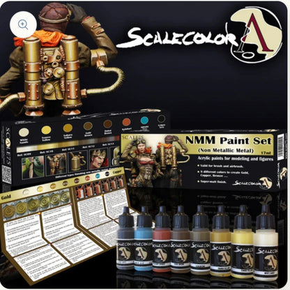 ACRYLIC PAINT SURECOLOR SCALE 75 SET: Gold and Copper (8x17mL)