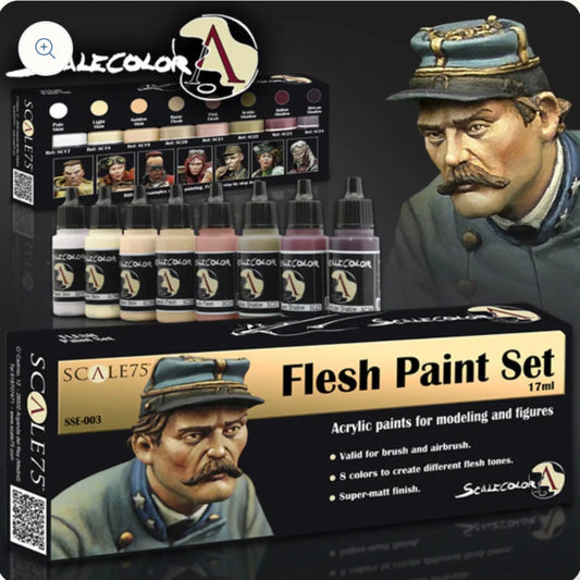 ACRYLIC PAINT SURECOLOR SCALE 75 SET: Flesh (8x17mL)