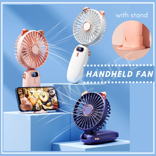 Folding Cat Ear Fan with starnd and display