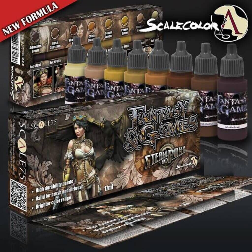 ACRYLIC PAINT SURECOLOR SCALE 75 SET: Steam and Punk Set (8x17mL)