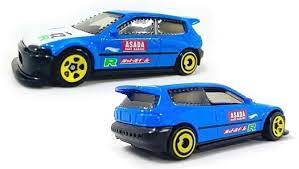 HOT WHEELS HONDA CIVIC CUSTOM BLUE 204/250 HW J-IMPORTS 2022 10/10 HCT11